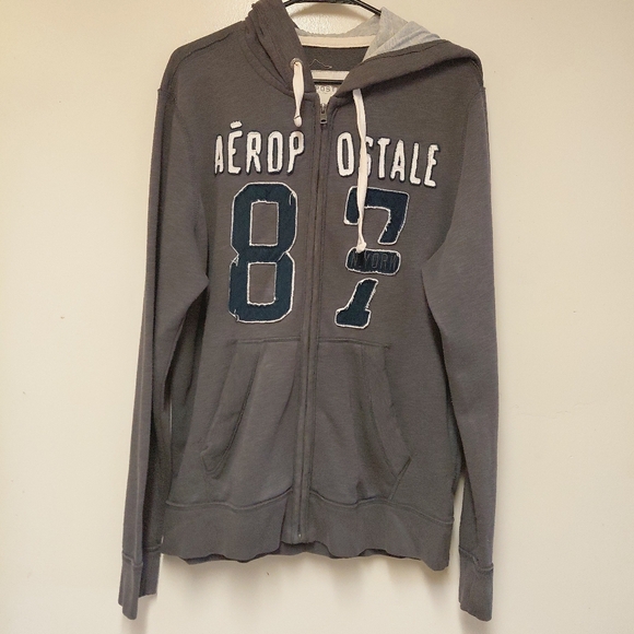 Aeropostale Tops - Aeropostale Women's Sweatshirt Gray Hoodie Size L